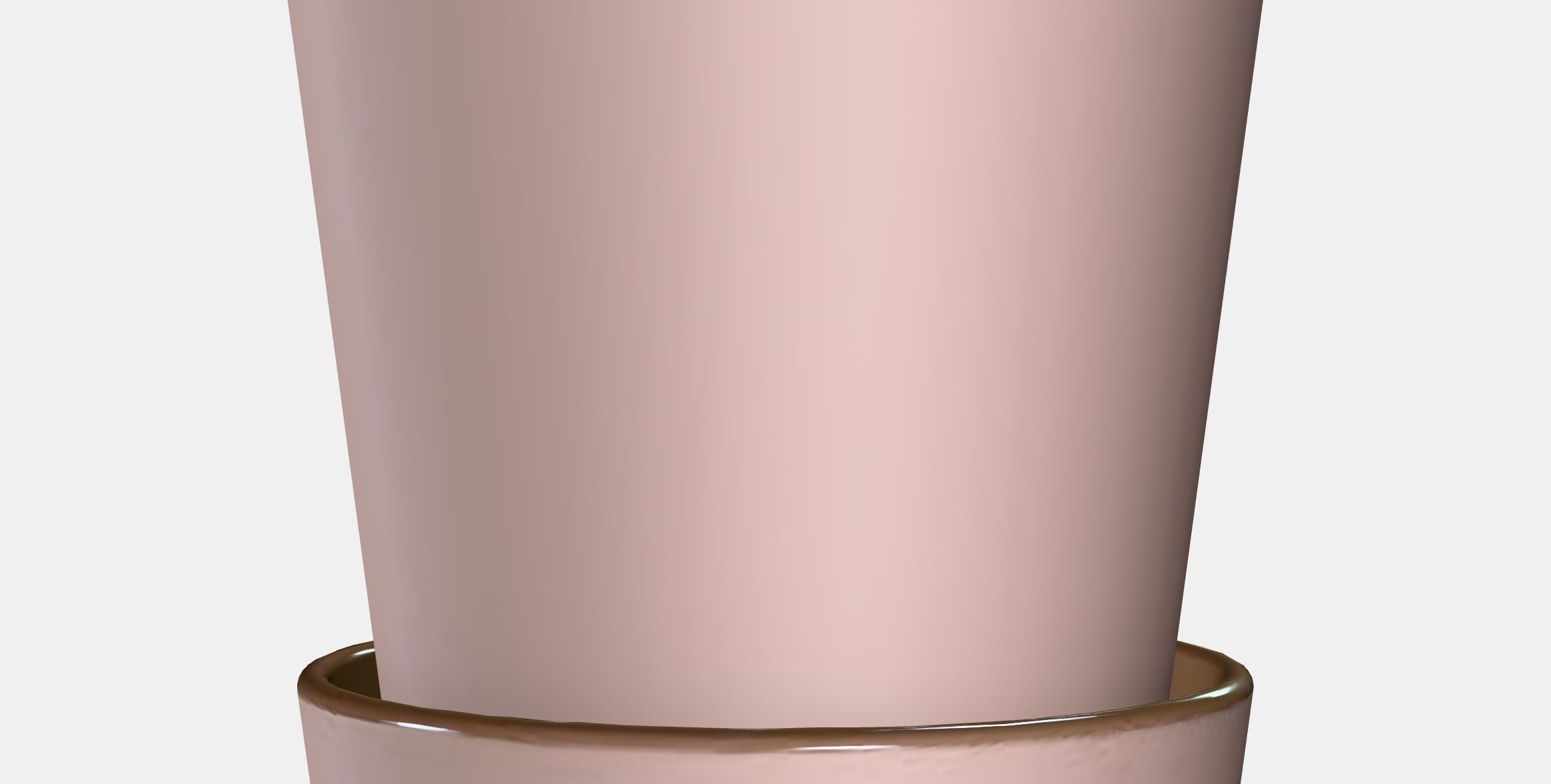 KLARBAR Plant pot with saucer Low-poly 3D model_4