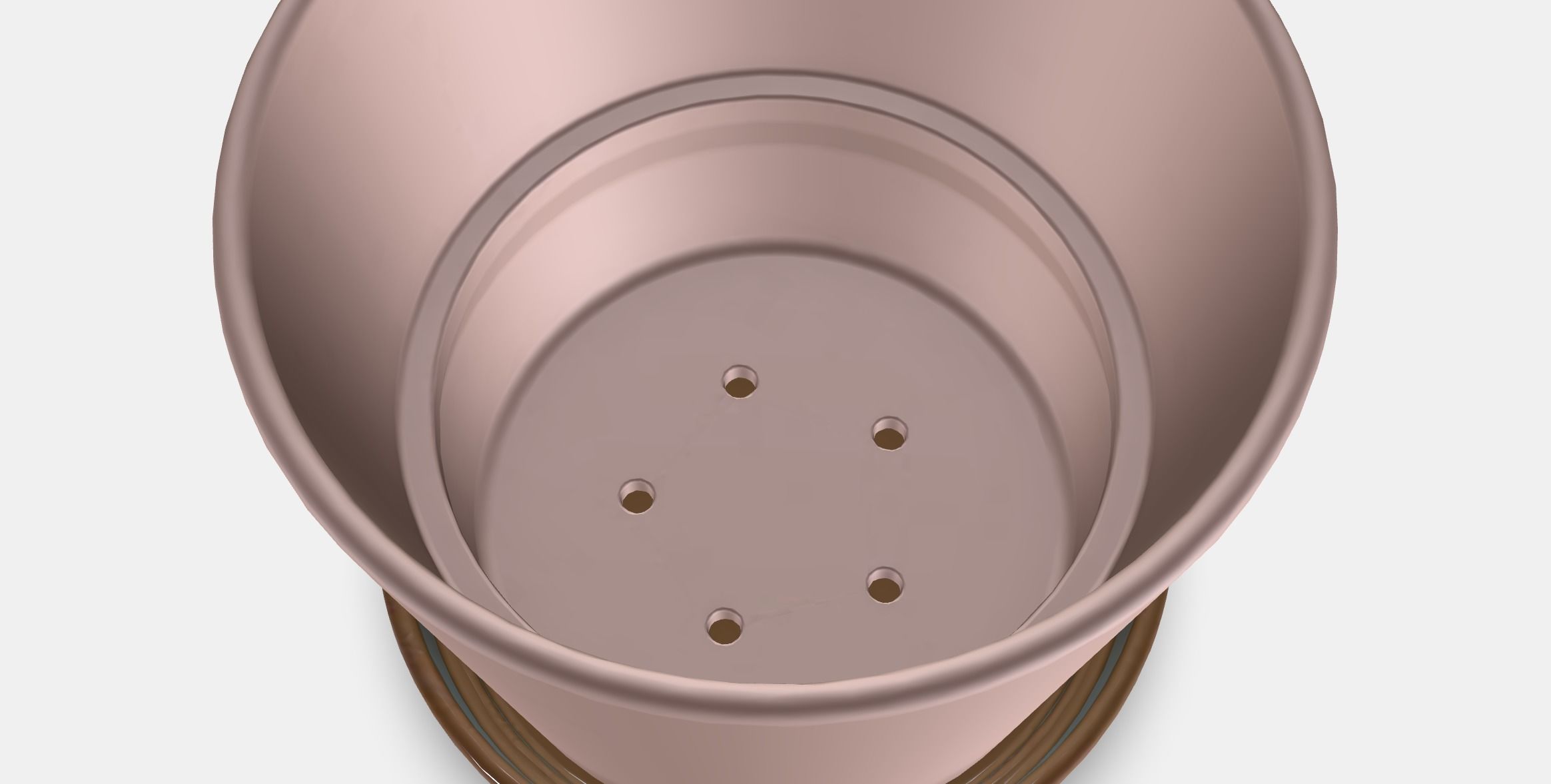 KLARBAR Plant pot with saucer Low-poly 3D model_8