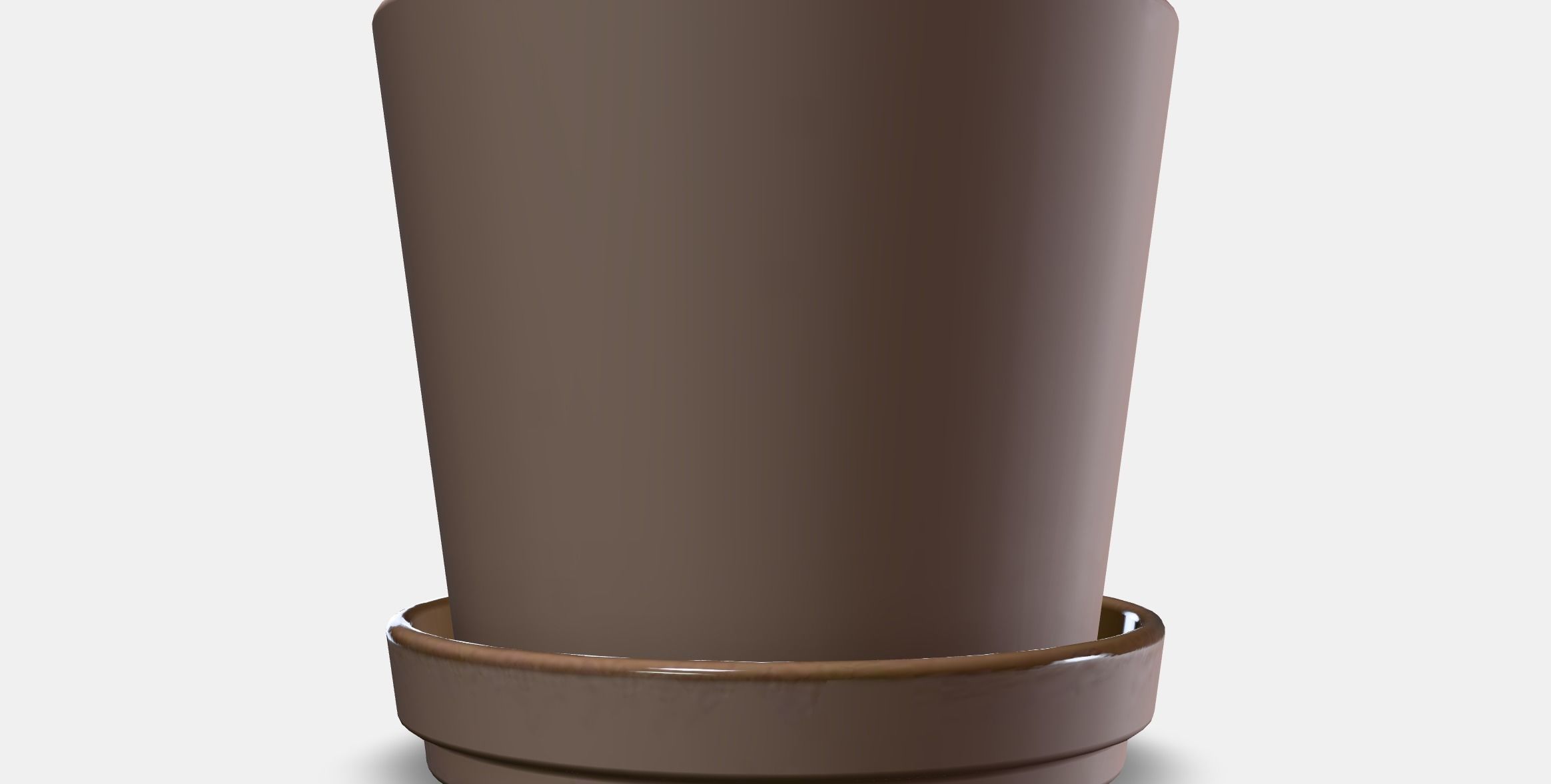 KLARBAR Plant pot with saucer Low-poly 3D model_13