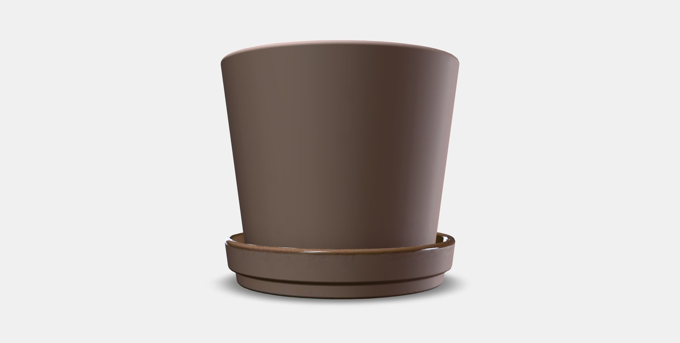 KLARBAR Plant pot with saucer Low-poly 3D model_12