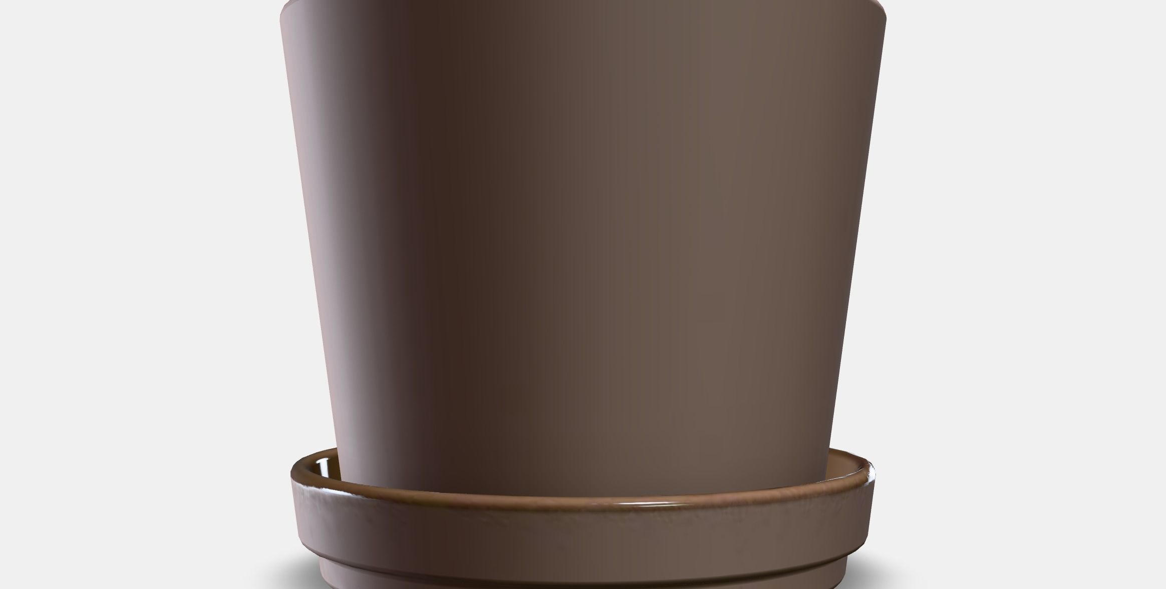 KLARBAR Plant pot with saucer Low-poly 3D model_9