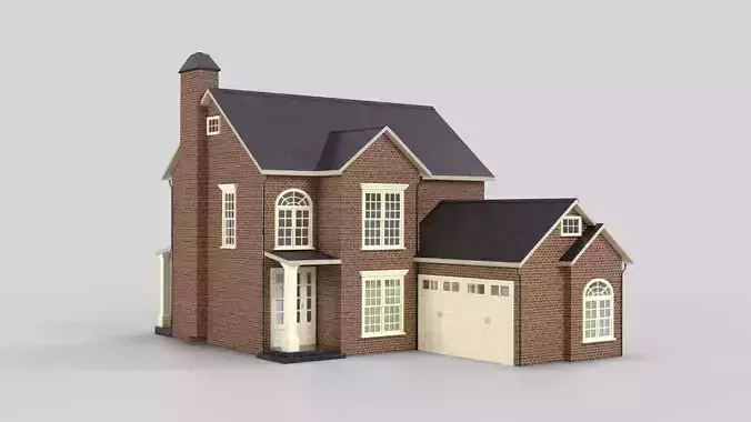 British House Design 18T4 Low-poly 3D model