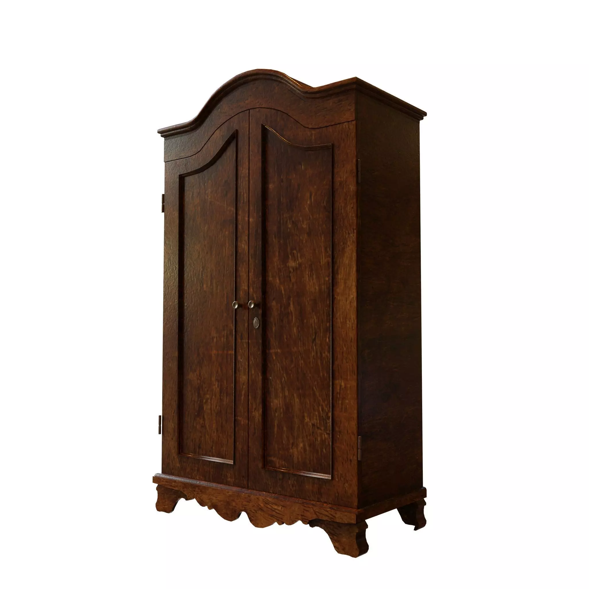 old wardrobe 19th century 3D model_0
