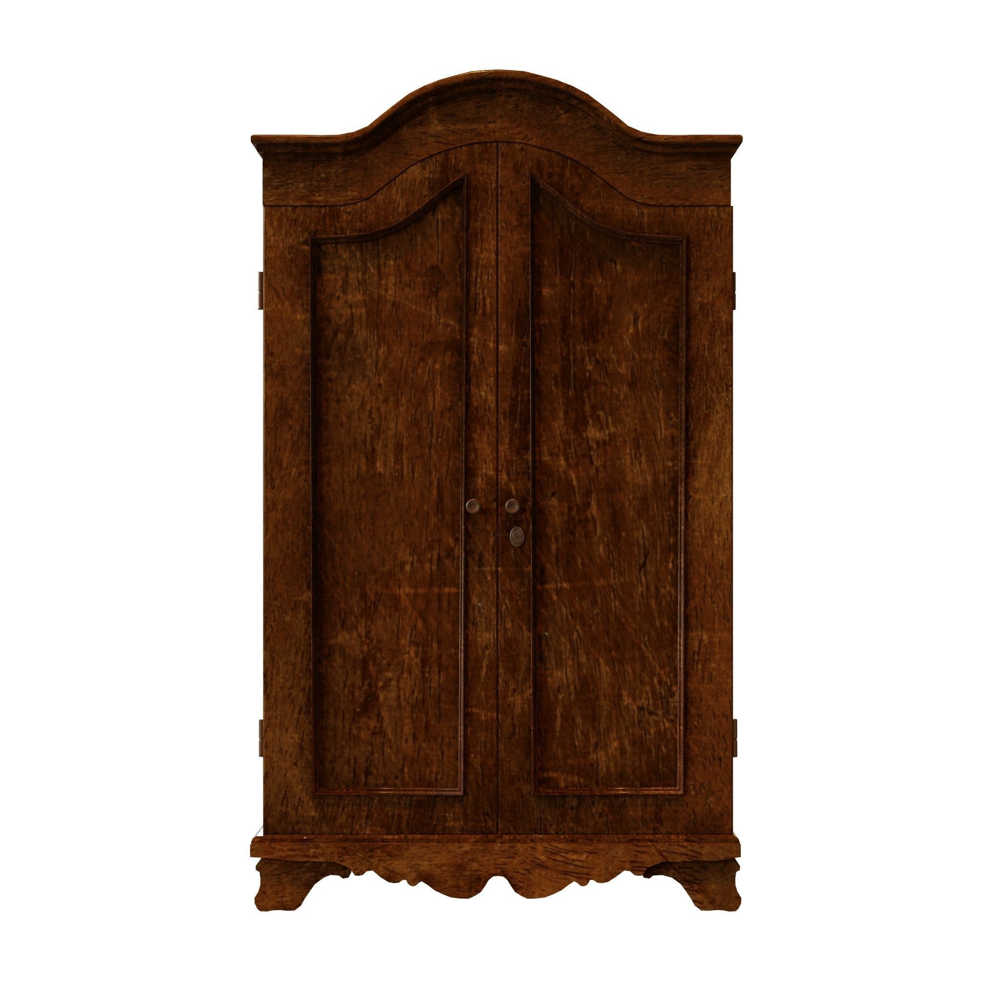 old wardrobe 19th century 3D model_1