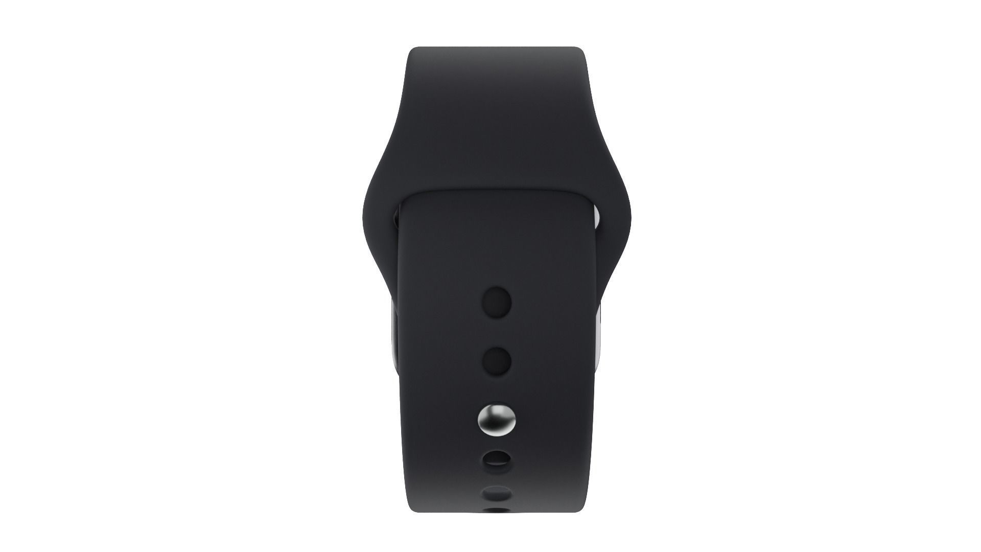 Apple Watch Series 9 Sport Band Midnight Color Low-poly 3D model_3