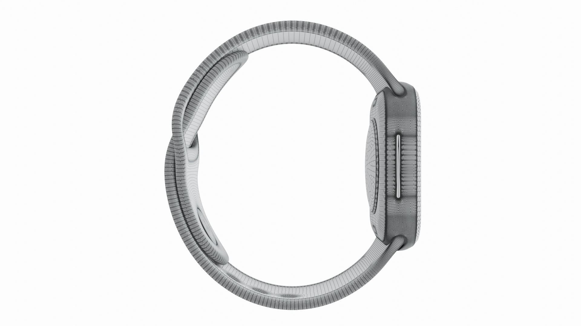 Apple Watch Series 9 Sport Band Midnight Color Low-poly 3D model_9