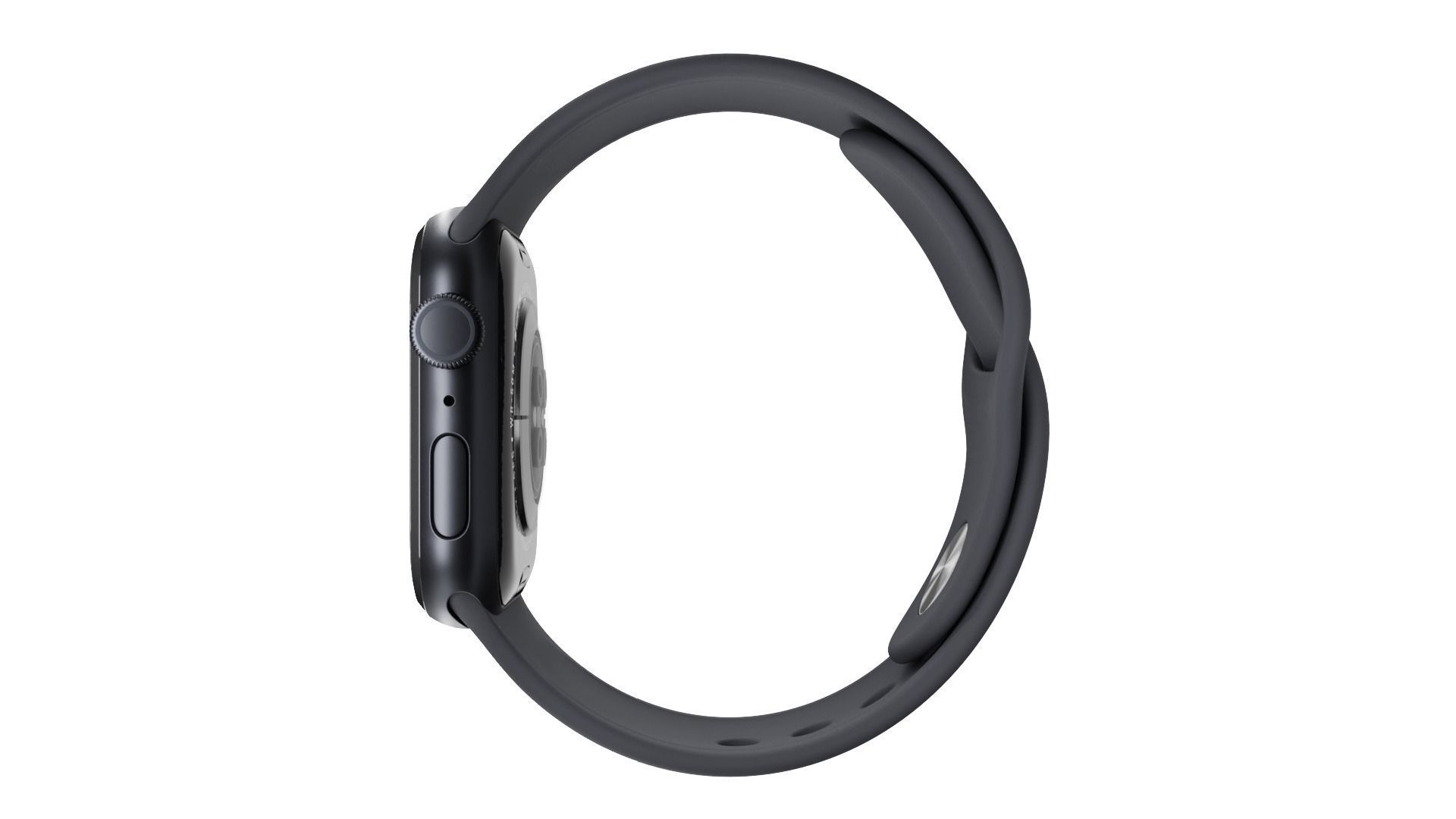 Apple Watch Series 9 Sport Band Midnight Color Low-poly 3D model_4