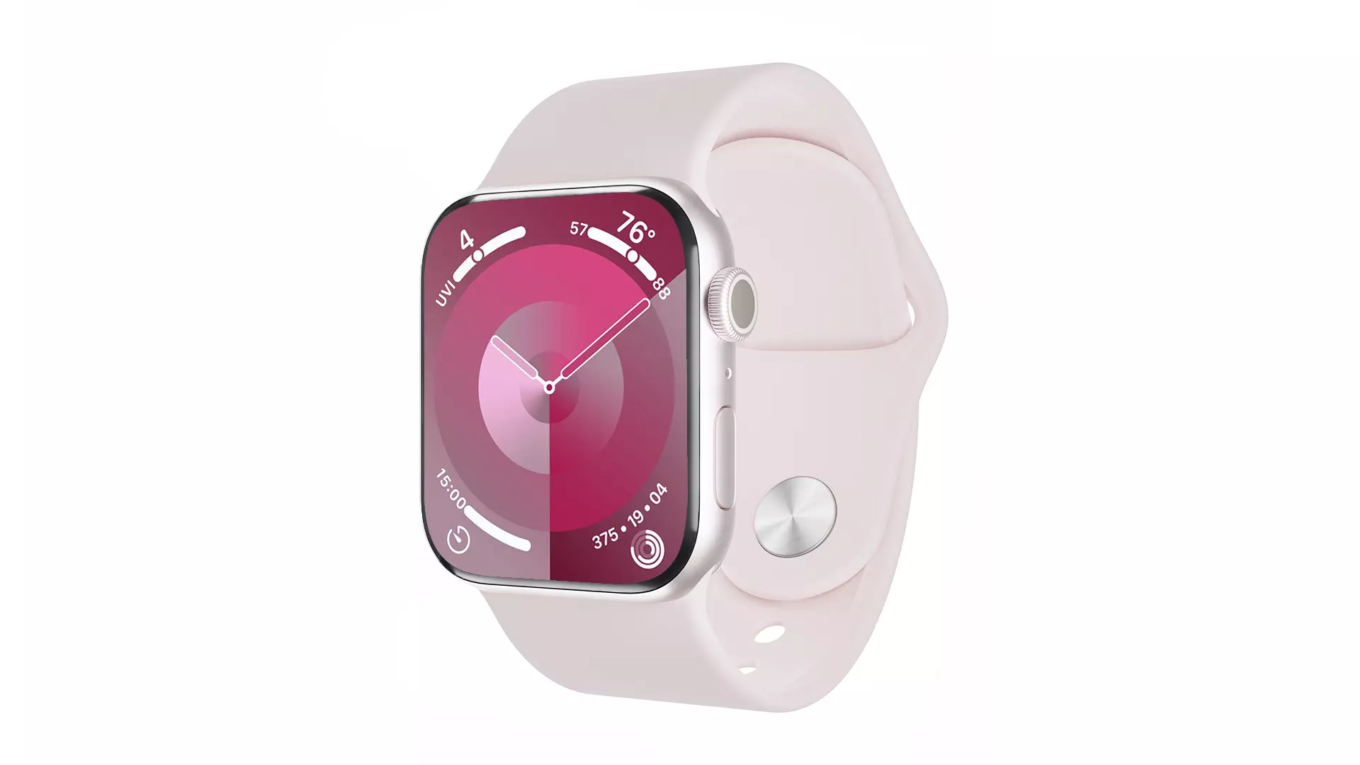 Apple Watch Series 9 Sport Band Pink Color 3D Model Low-poly 3D model