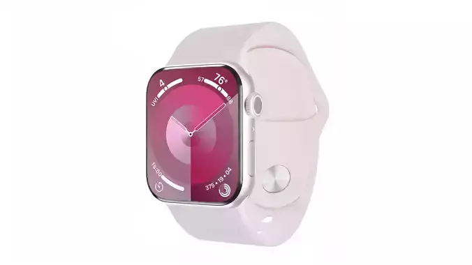 Apple Watch Series 9 Sport Band Pink Color 3D Model
