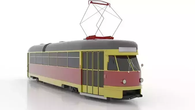Tatra T2SU Low Low-poly 3D model