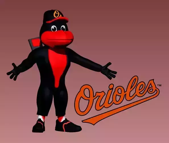 MLB - BALTIMORE ORIOLES BASEBALL MASCOT STATUE - DECOR