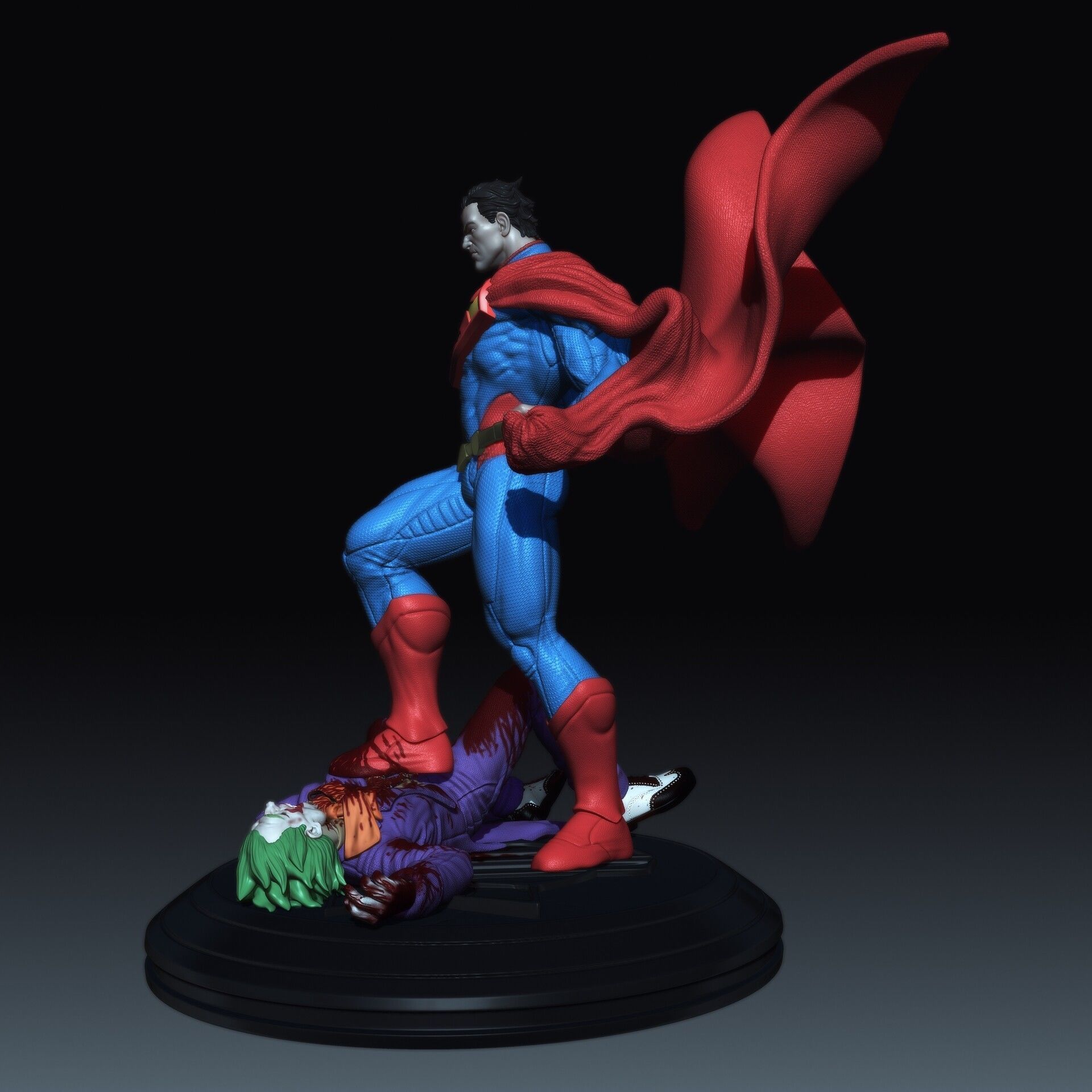 Superman kills Joker 3D print model_7