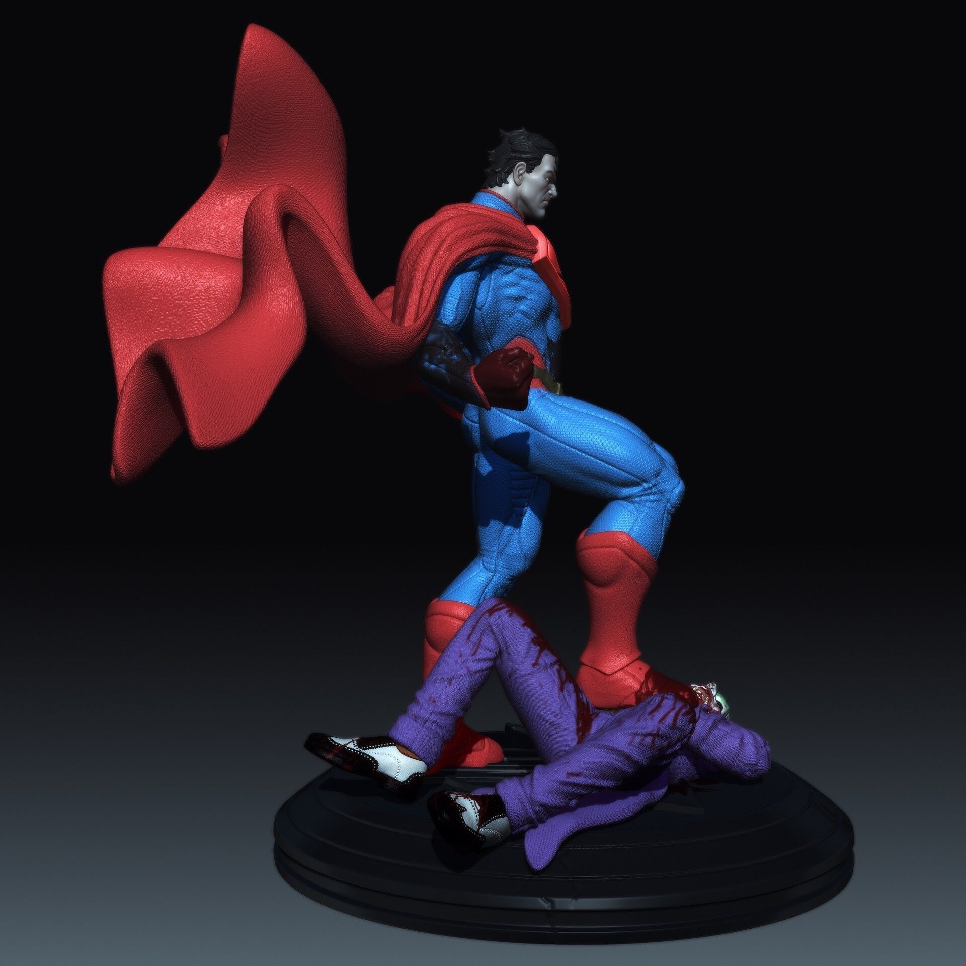 Superman kills Joker 3D print model_12