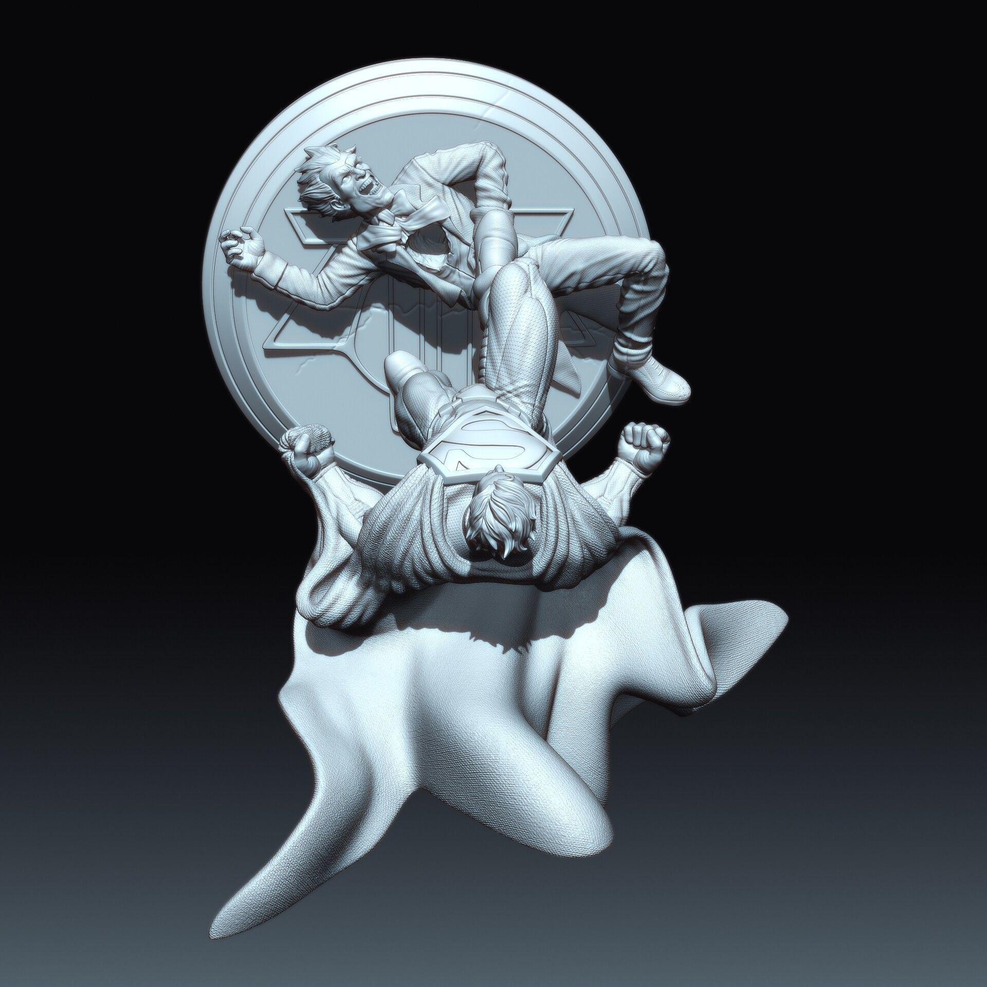 Superman kills Joker 3D print model_16