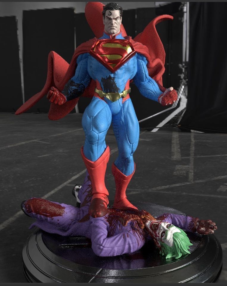 Superman kills Joker 3D print model_15