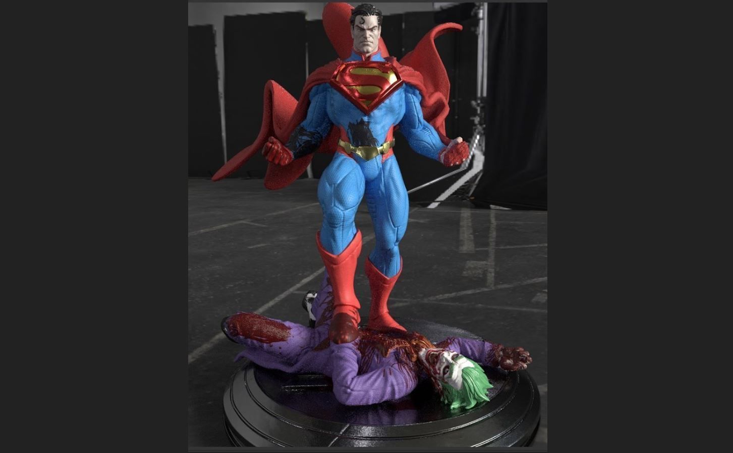Superman kills Joker 3D print model_1