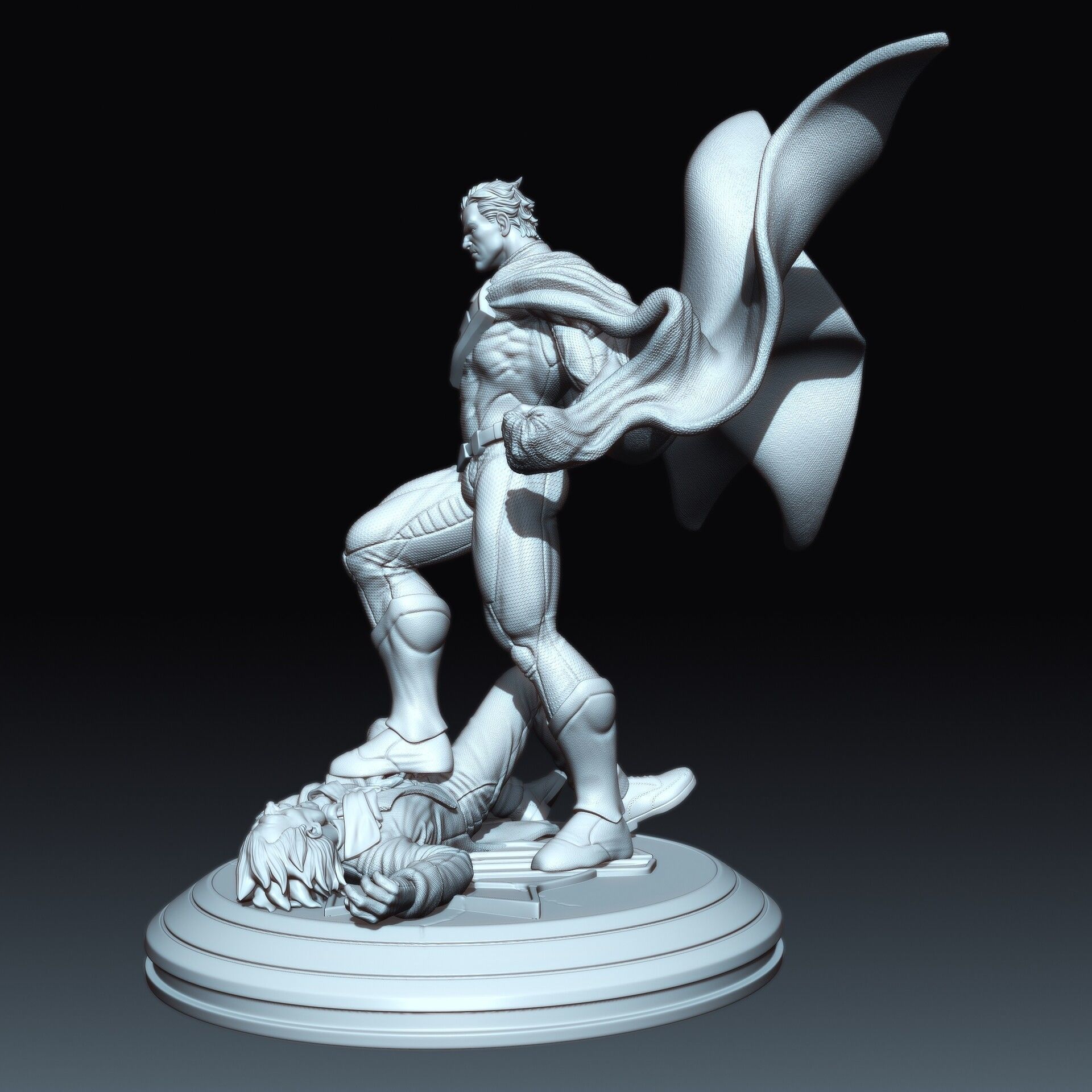 Superman kills Joker 3D print model_17