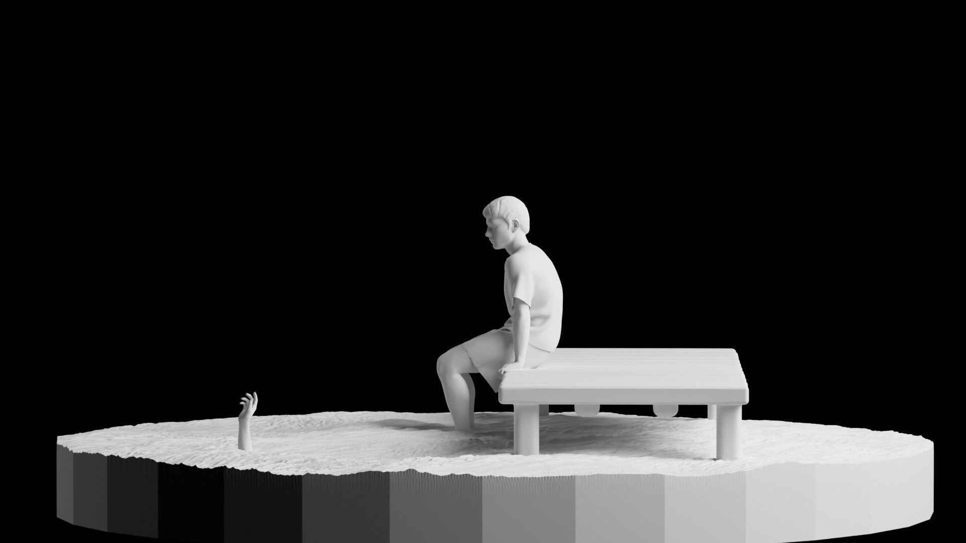 LOST SWIMMER 3D print model_7