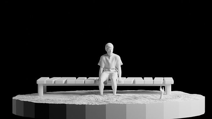 LOST SWIMMER 3D print model