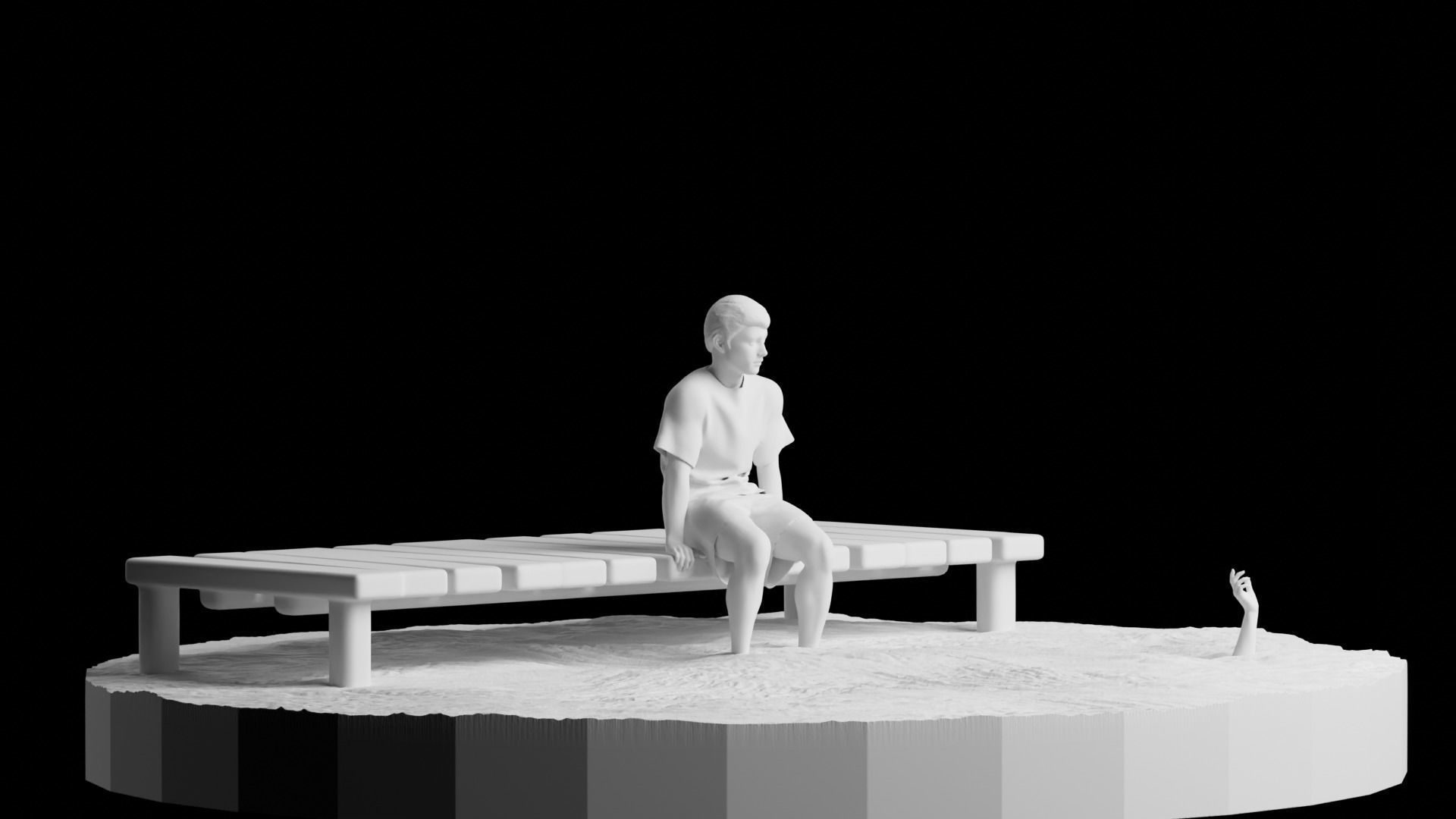 LOST SWIMMER 3D print model_2