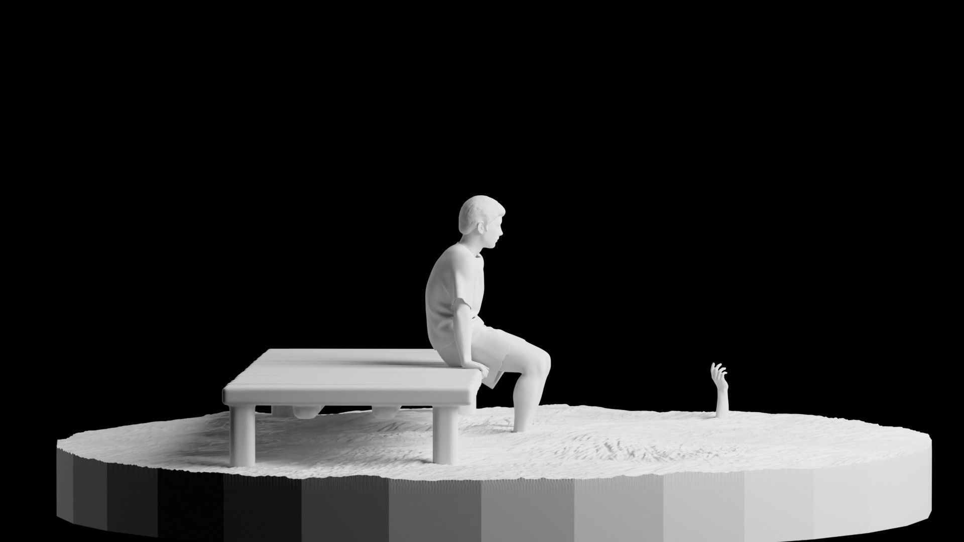 LOST SWIMMER 3D print model_3