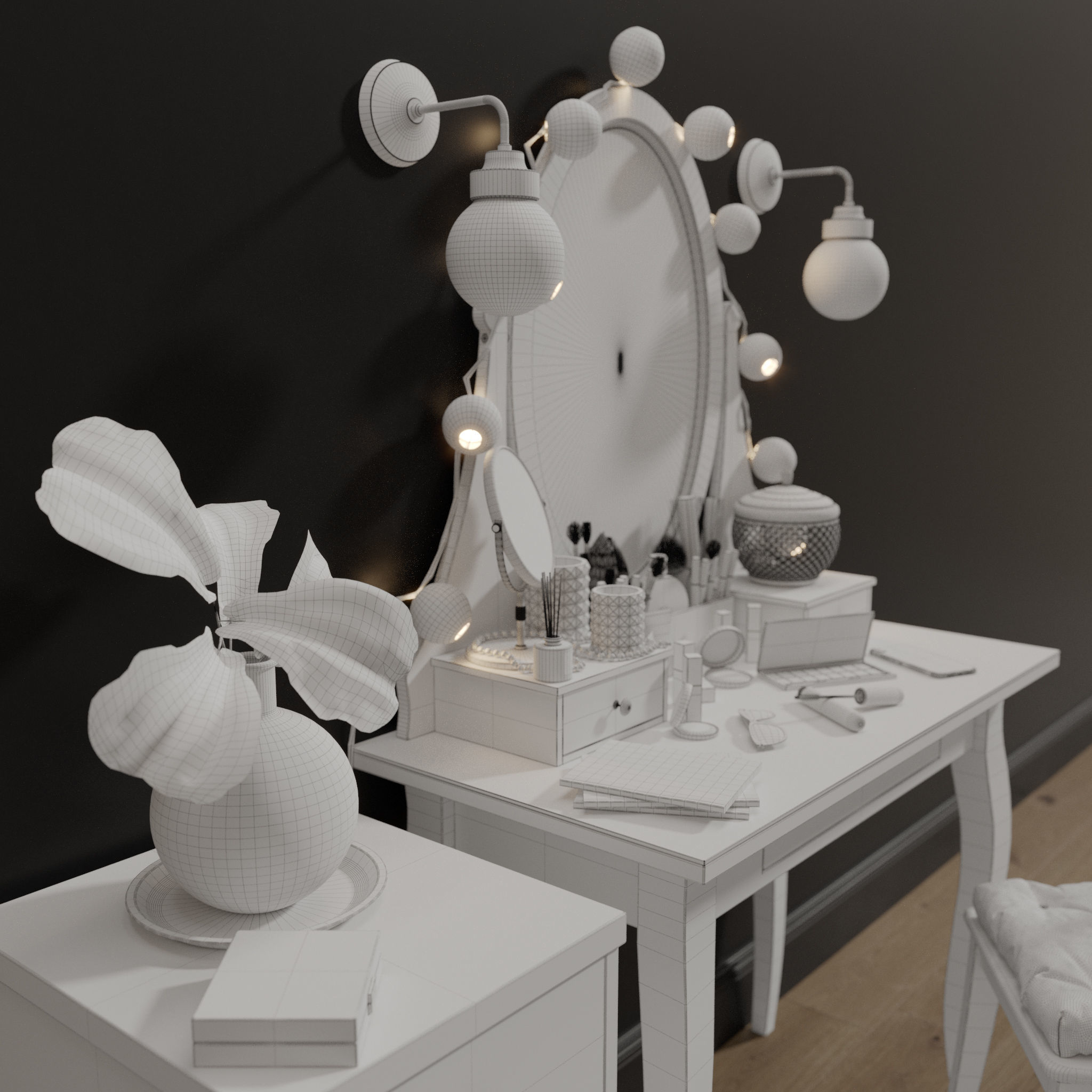 Dressing Table 03 3D model_12