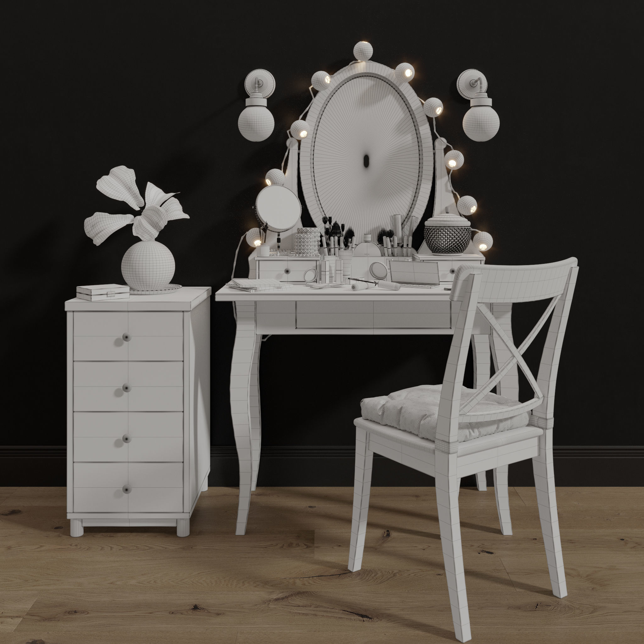 Dressing Table 03 3D model_4