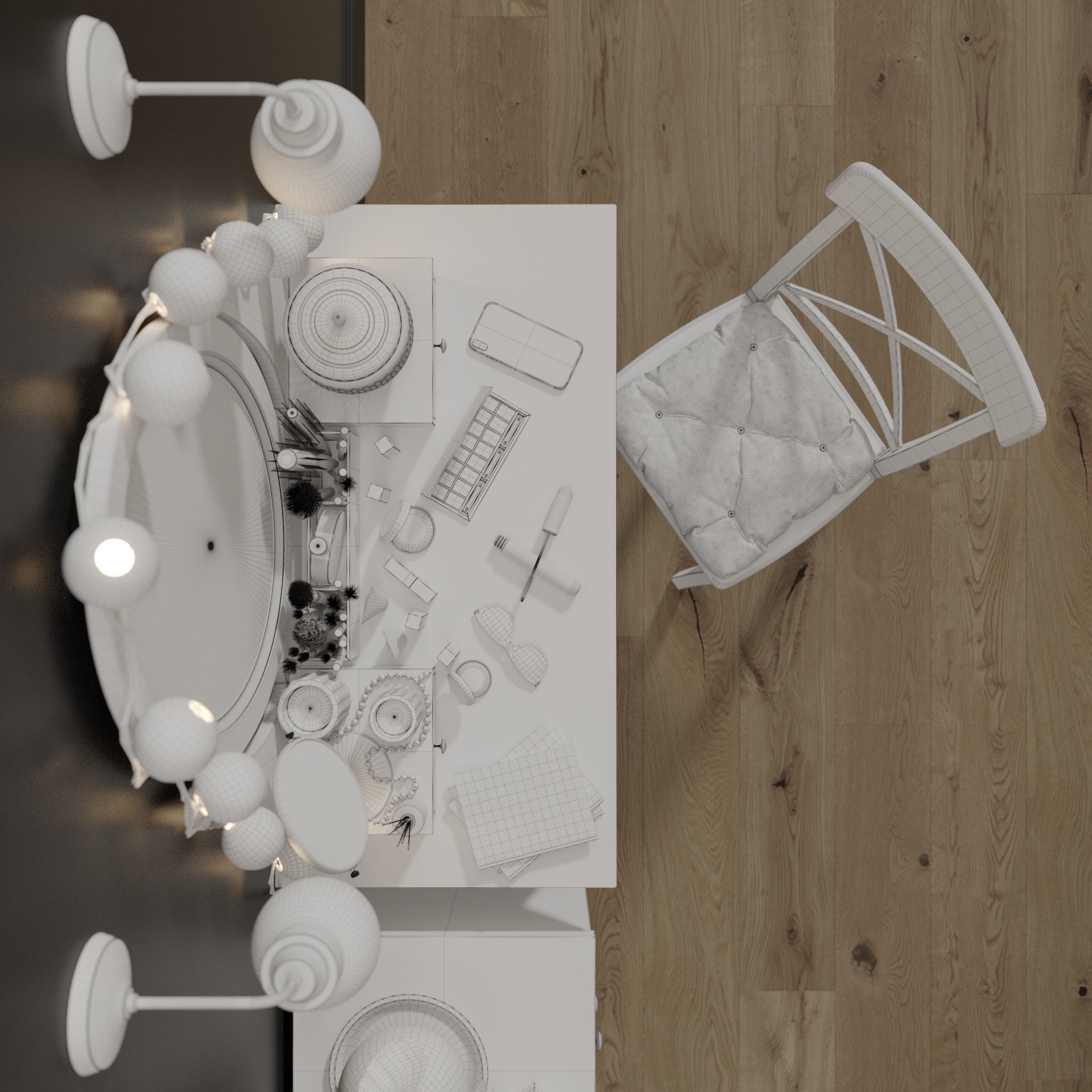 Dressing Table 03 3D model_10