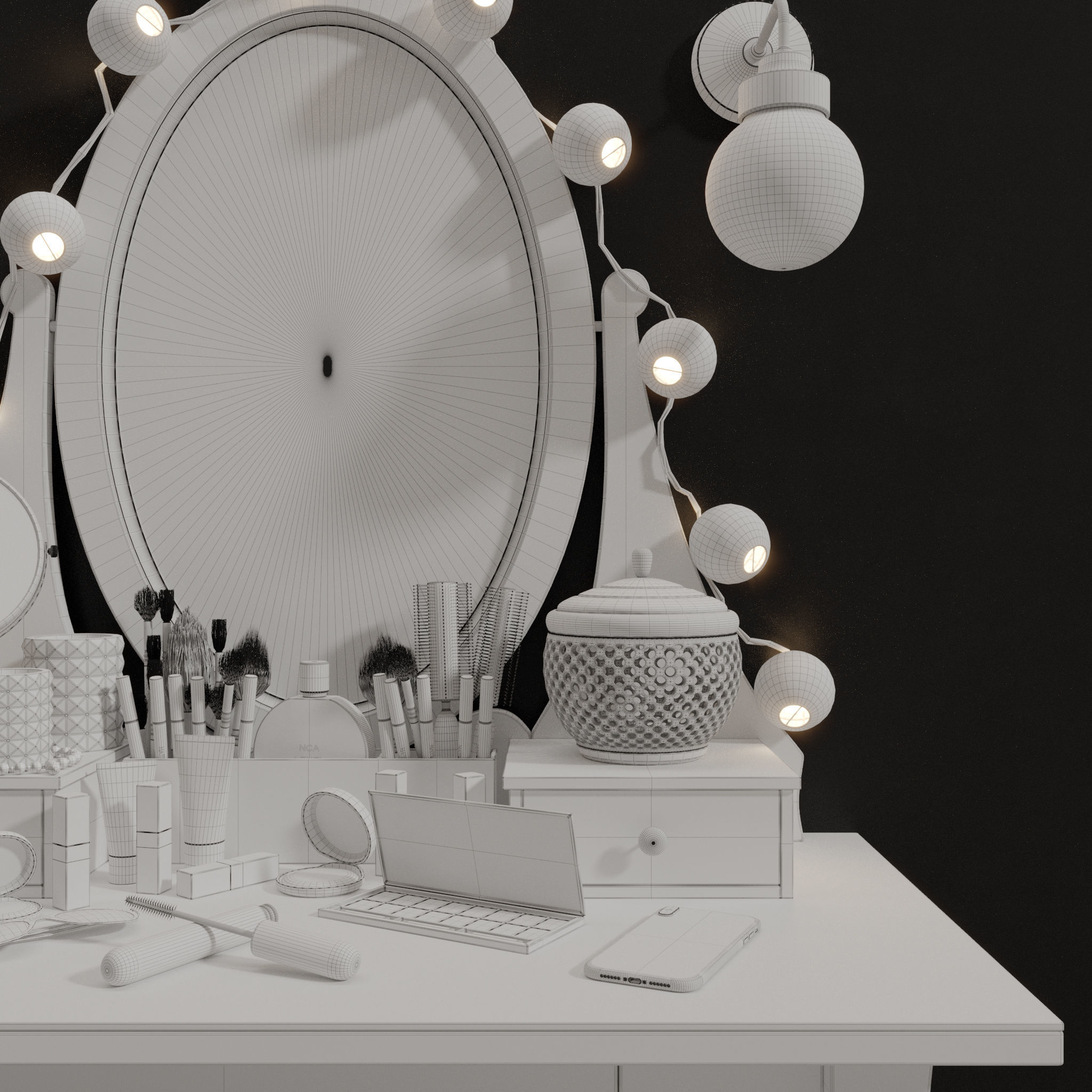Dressing Table 03 3D model_6