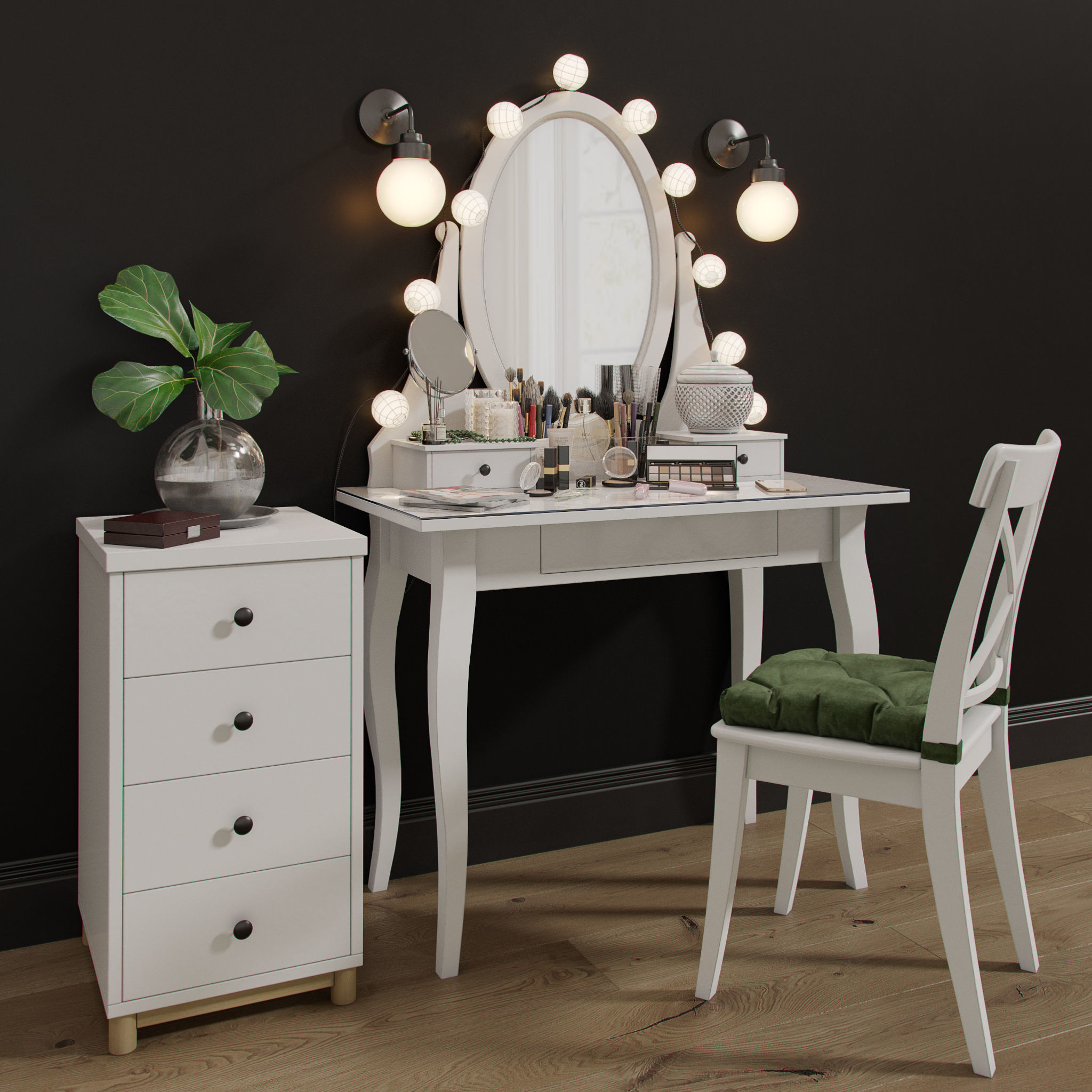 Dressing Table 03 3D model_1