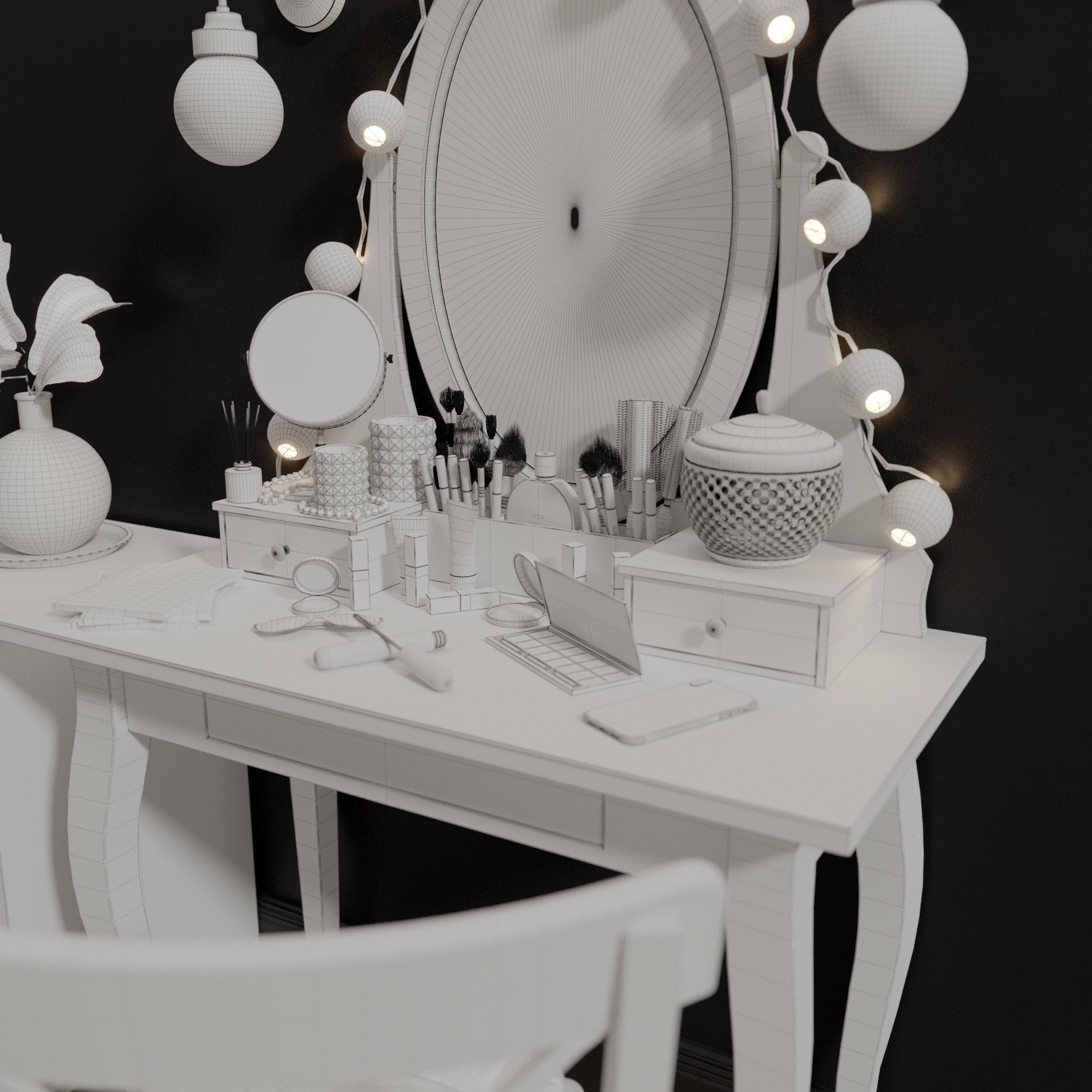 Dressing Table 03 3D model_8