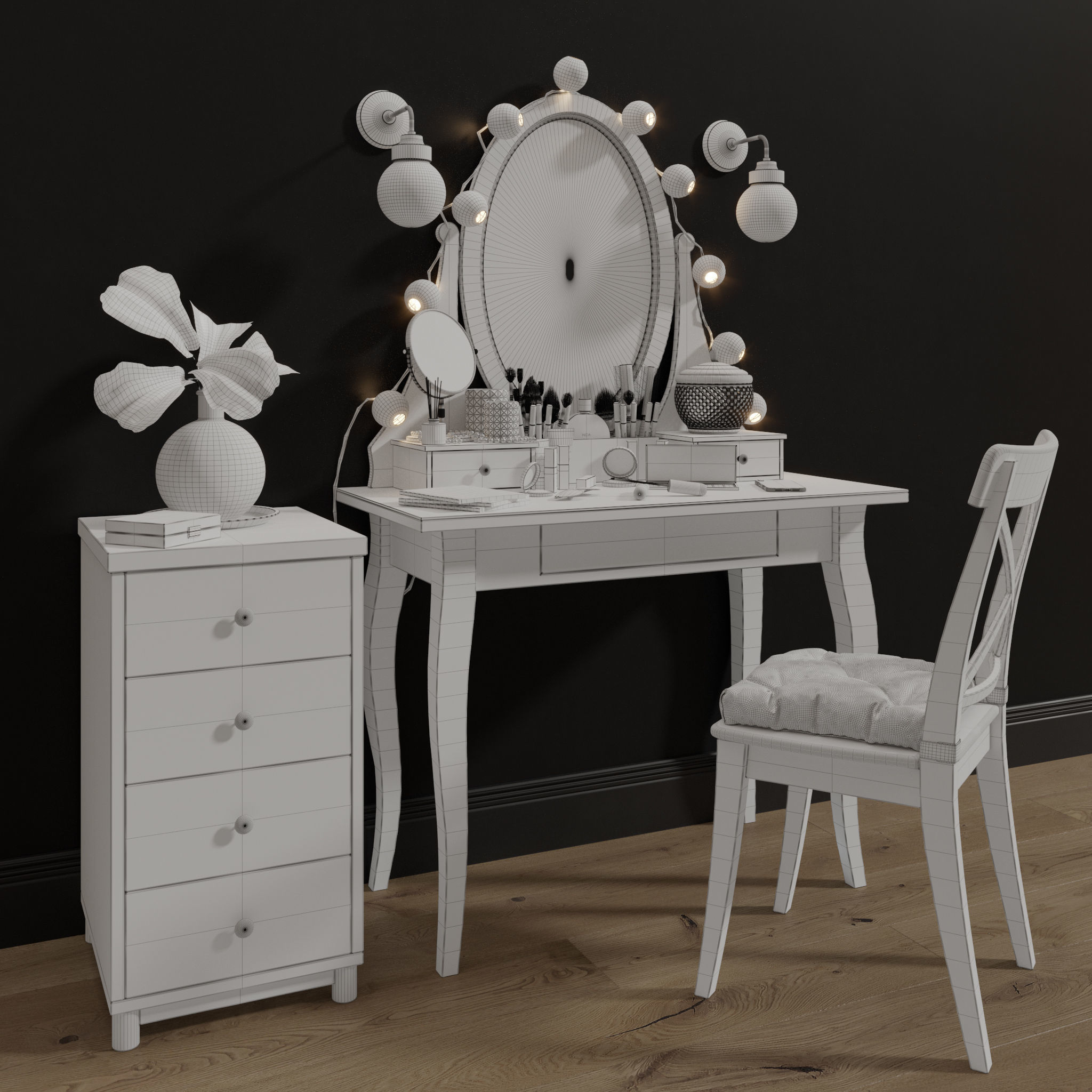 Dressing Table 03 3D model_2