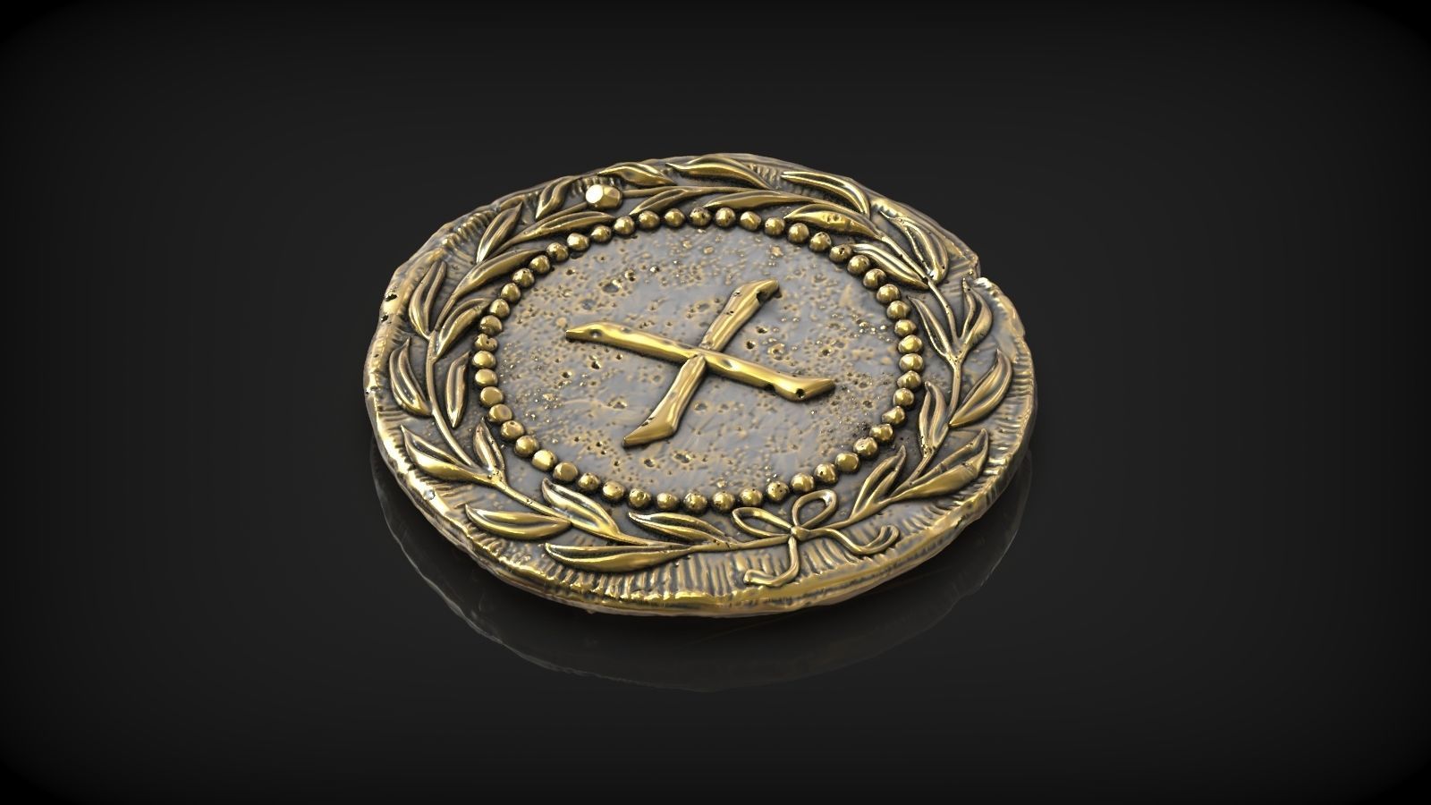 Spintria Rare Ancient Roman Token Antique Coin Number X 3D print model_3