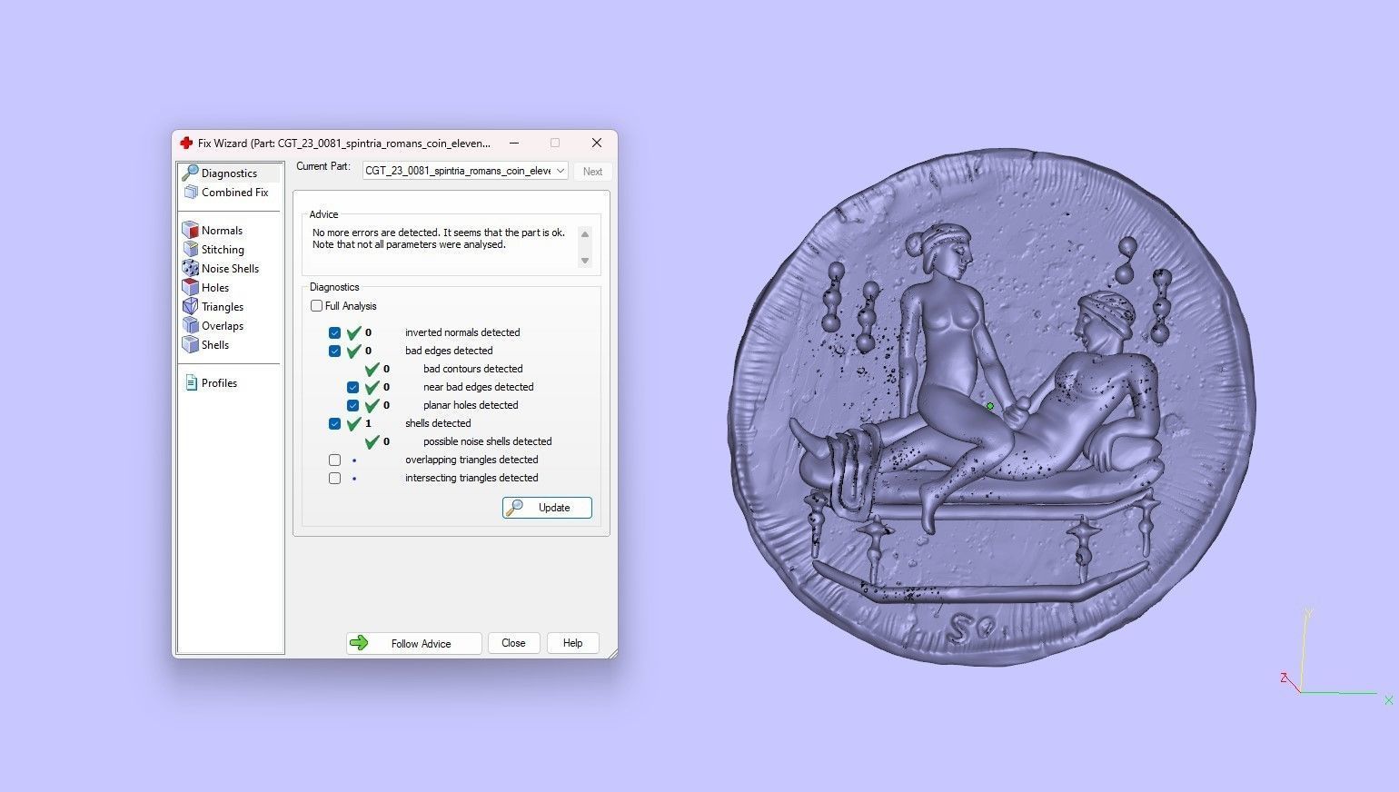 Spintria Rare Ancient Roman Token Antique Coin Number XI 3D print model_7