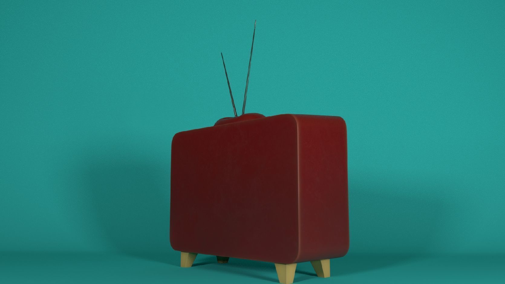 Cartoon TV 3D model_3