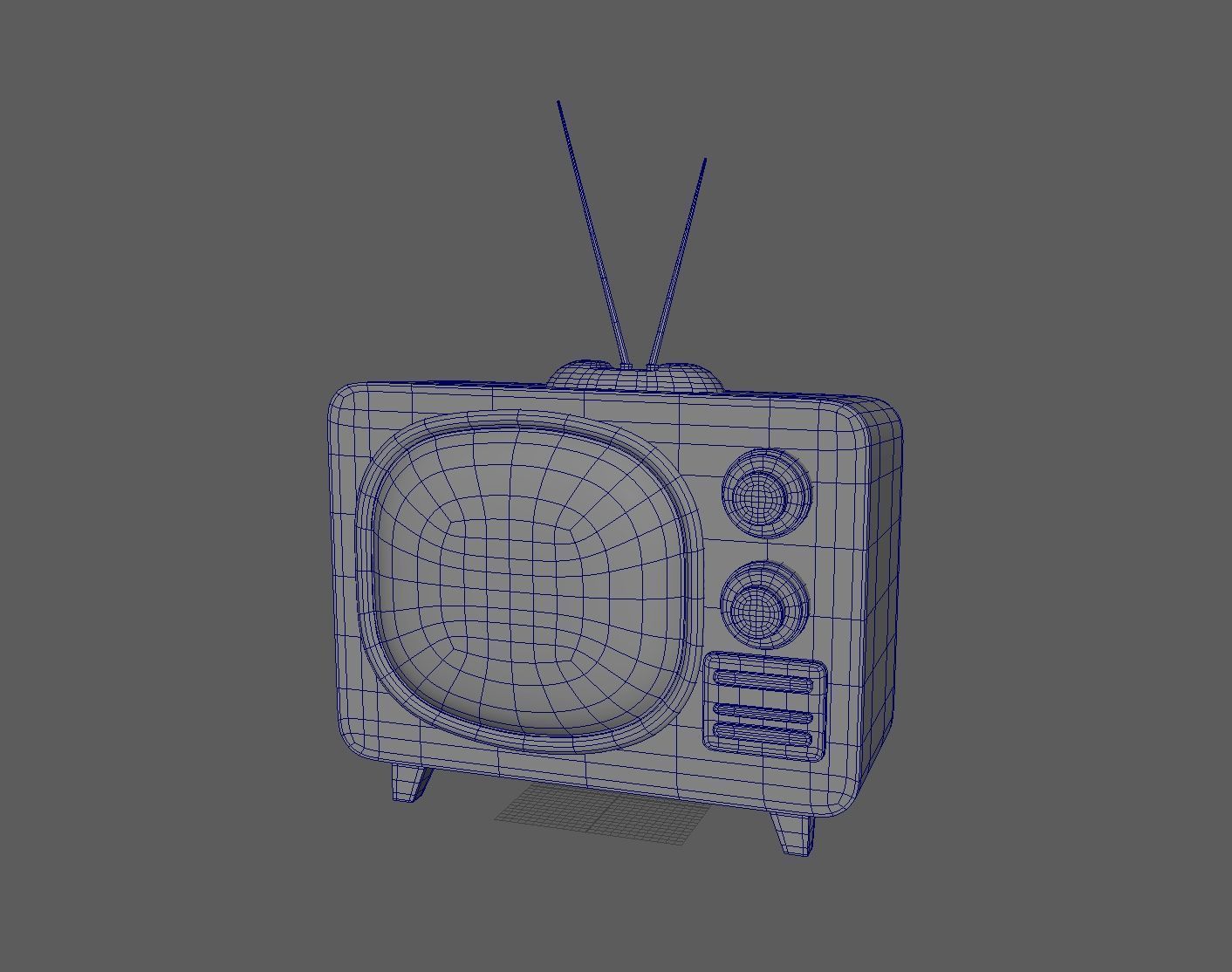 Cartoon TV 3D model_4