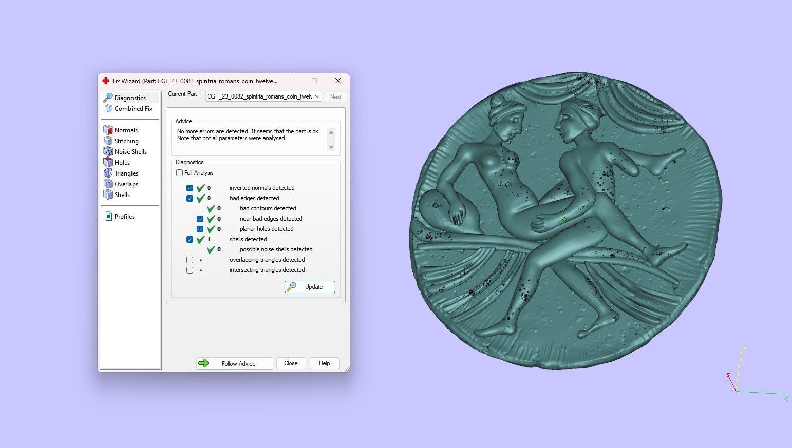 Spintria Rare Ancient Roman Token Antique Coin Number XII 3D print model_7