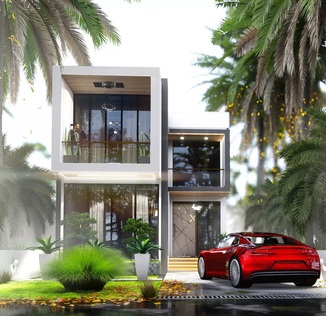 The Z house  villa 3D Model 3D model_0