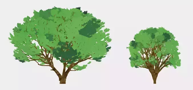 Anime tree for landscape view