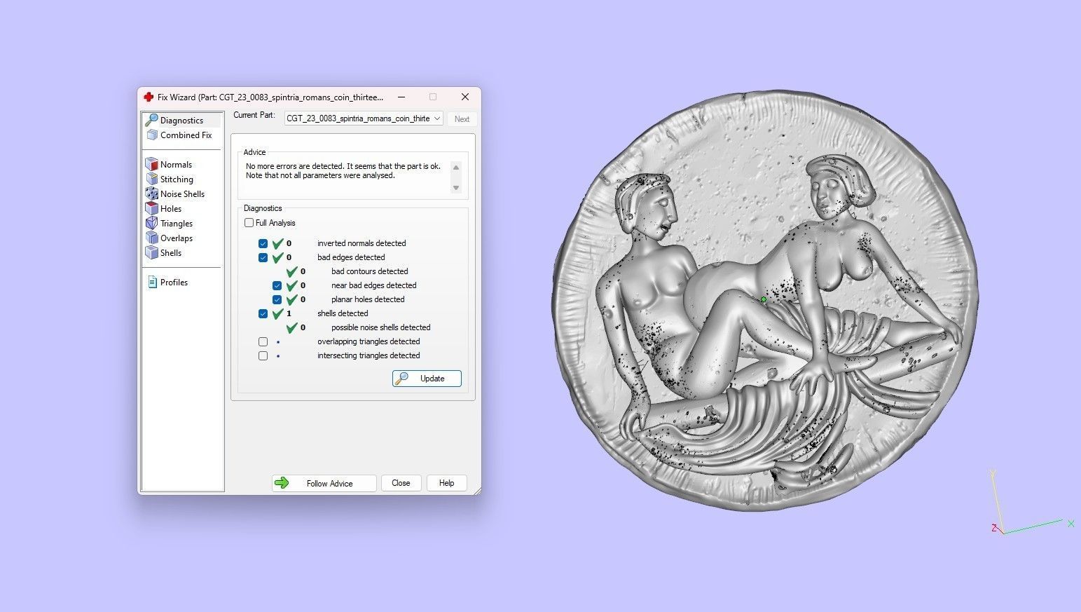 Spintria Rare Ancient Roman Token Antique Coin Number XIII 3D print model_7