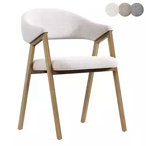 Burgos ArmChair Low-poly 3D model