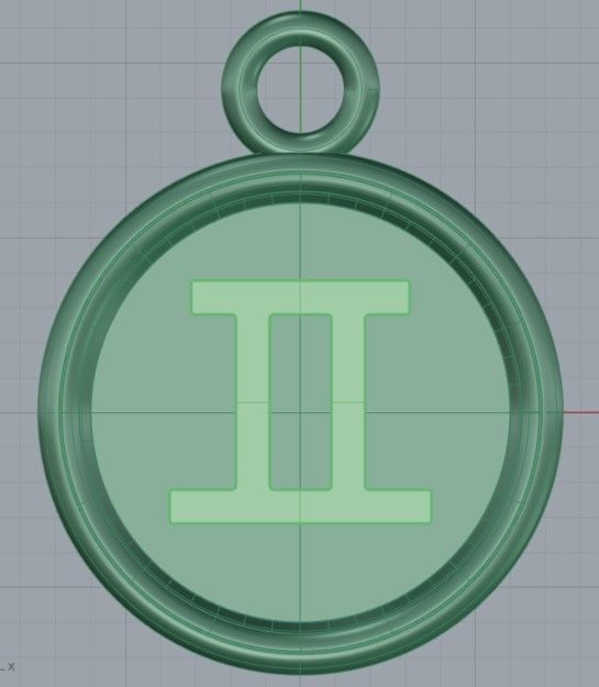 Gemini Pendant 2 3D print model_10