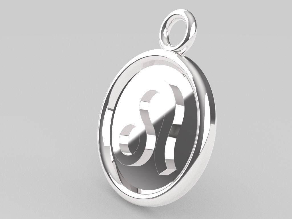 Leo Pendant 2 3D print model_9