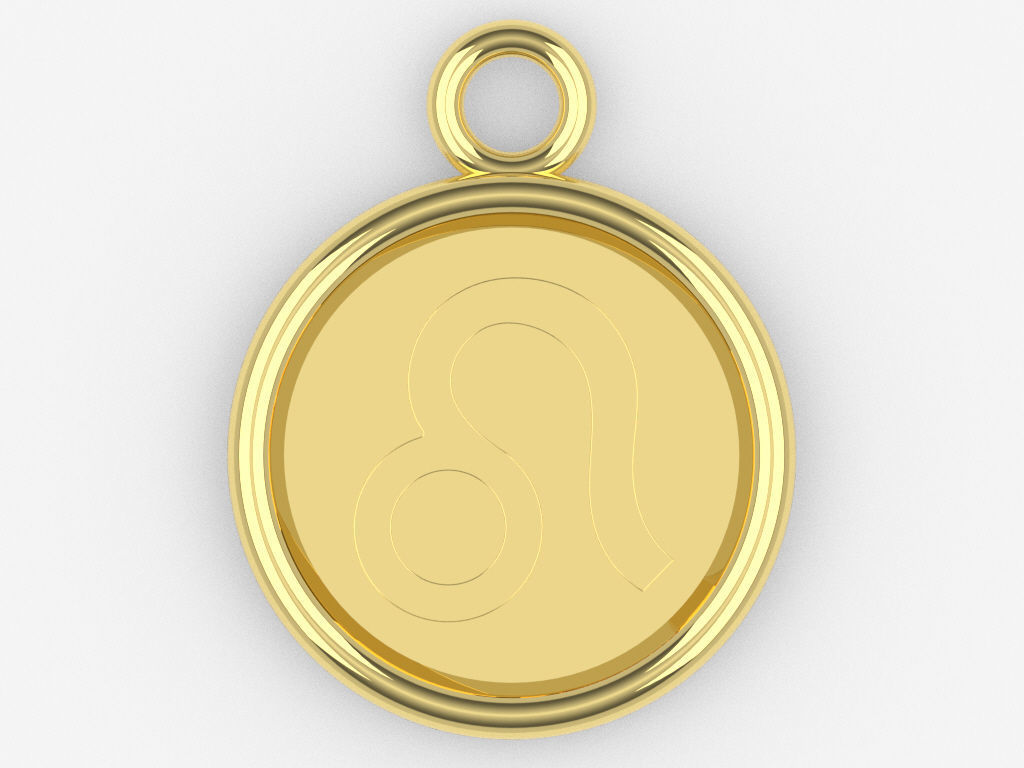 Leo Pendant 2 3D print model_1