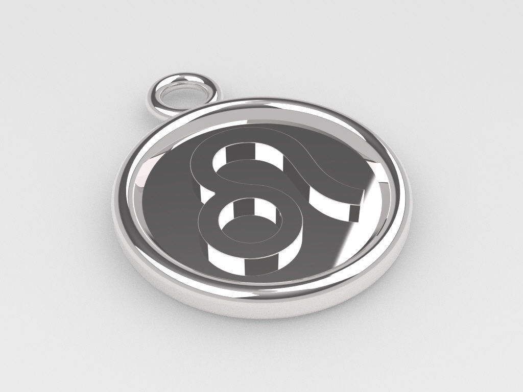 Leo Pendant 2 3D print model_8
