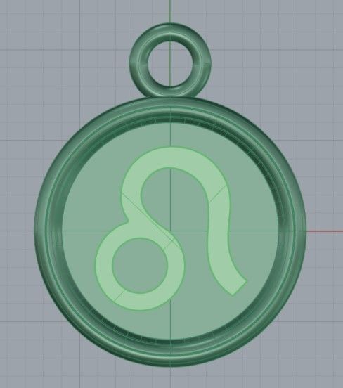 Leo Pendant 2 3D print model_10