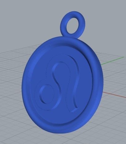 Leo Pendant 2 3D print model_11