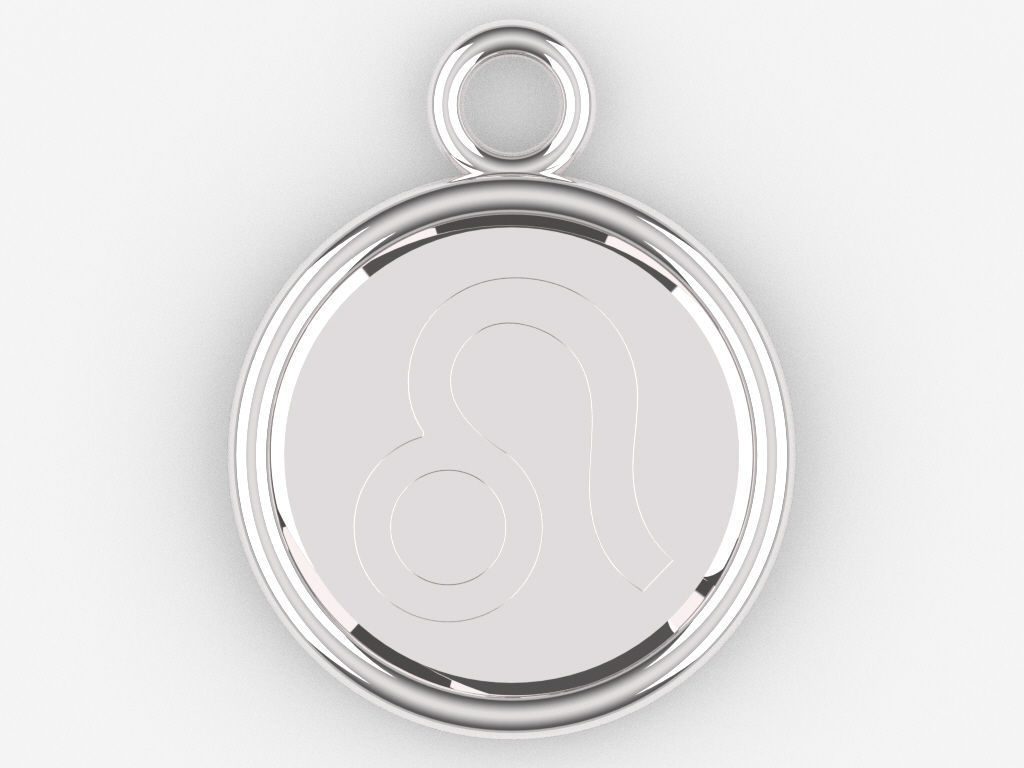 Leo Pendant 2 3D print model_7