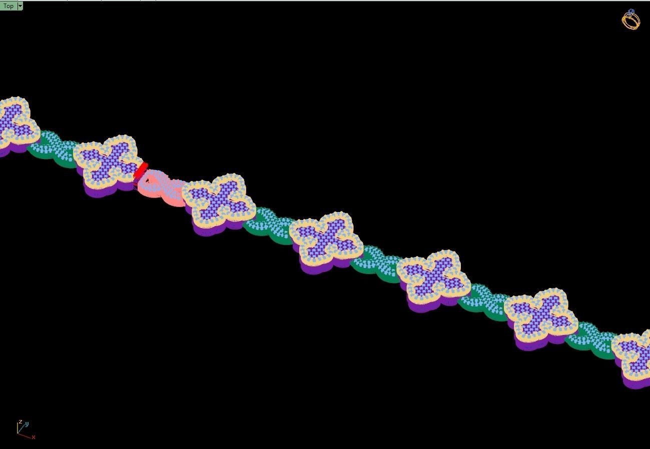 Custom Cathedral Cross Bracelet w Infinity Link Bracelet Link  3D print model_16