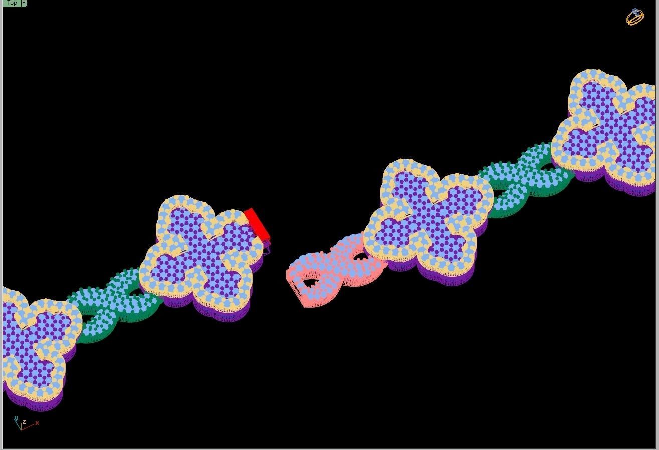 Custom Cathedral Cross Bracelet w Infinity Link Bracelet Link  3D print model_17